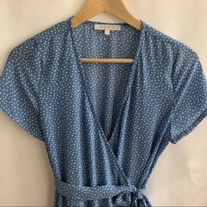 Maxi Polka Dot Wrap Dress